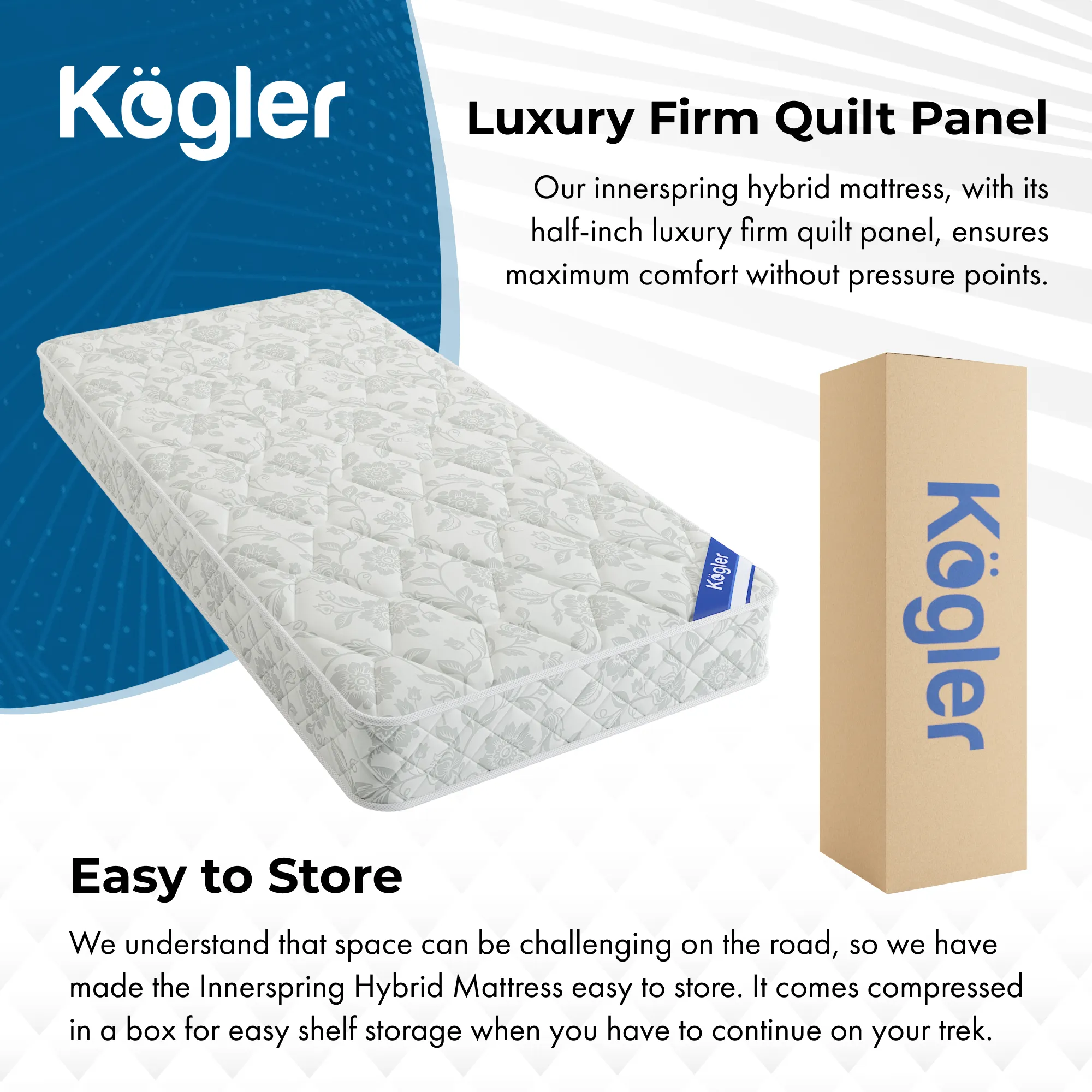 Hybrid Innerspring & Foam Mattress - White - Image 4