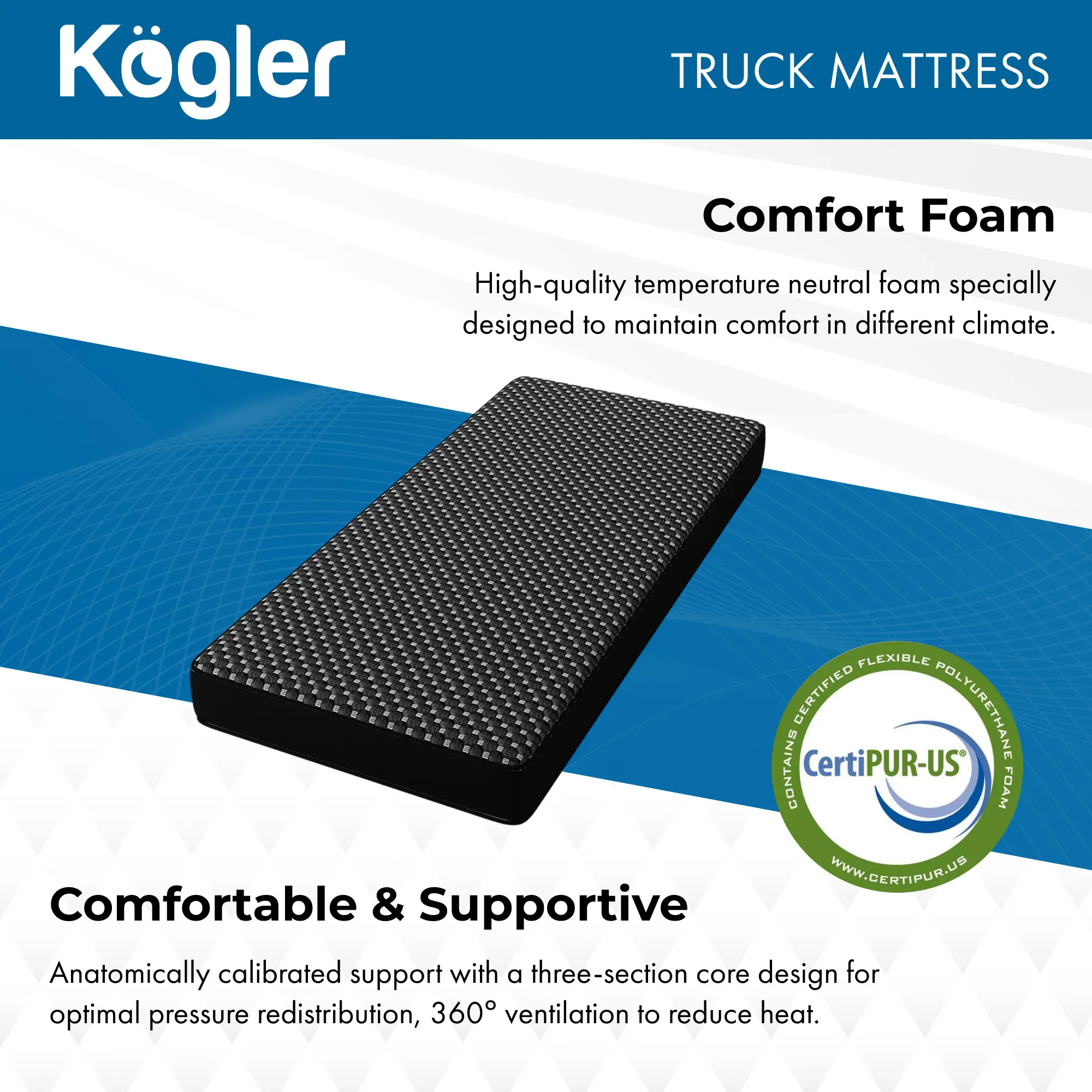 Plush Comfort Foam Mattress - Gray - Image 3
