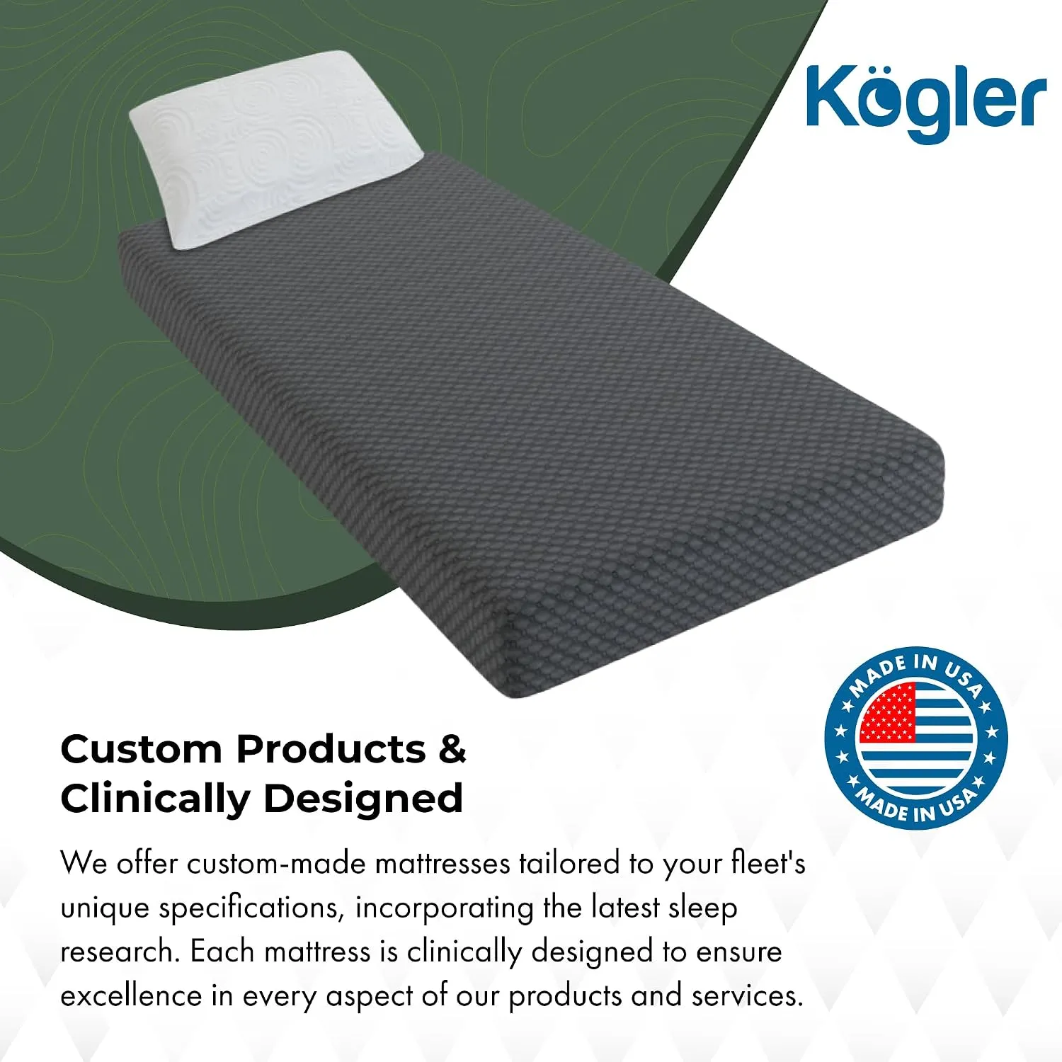 RV Plush Comfort Foam Mattress - Gray - Image 3