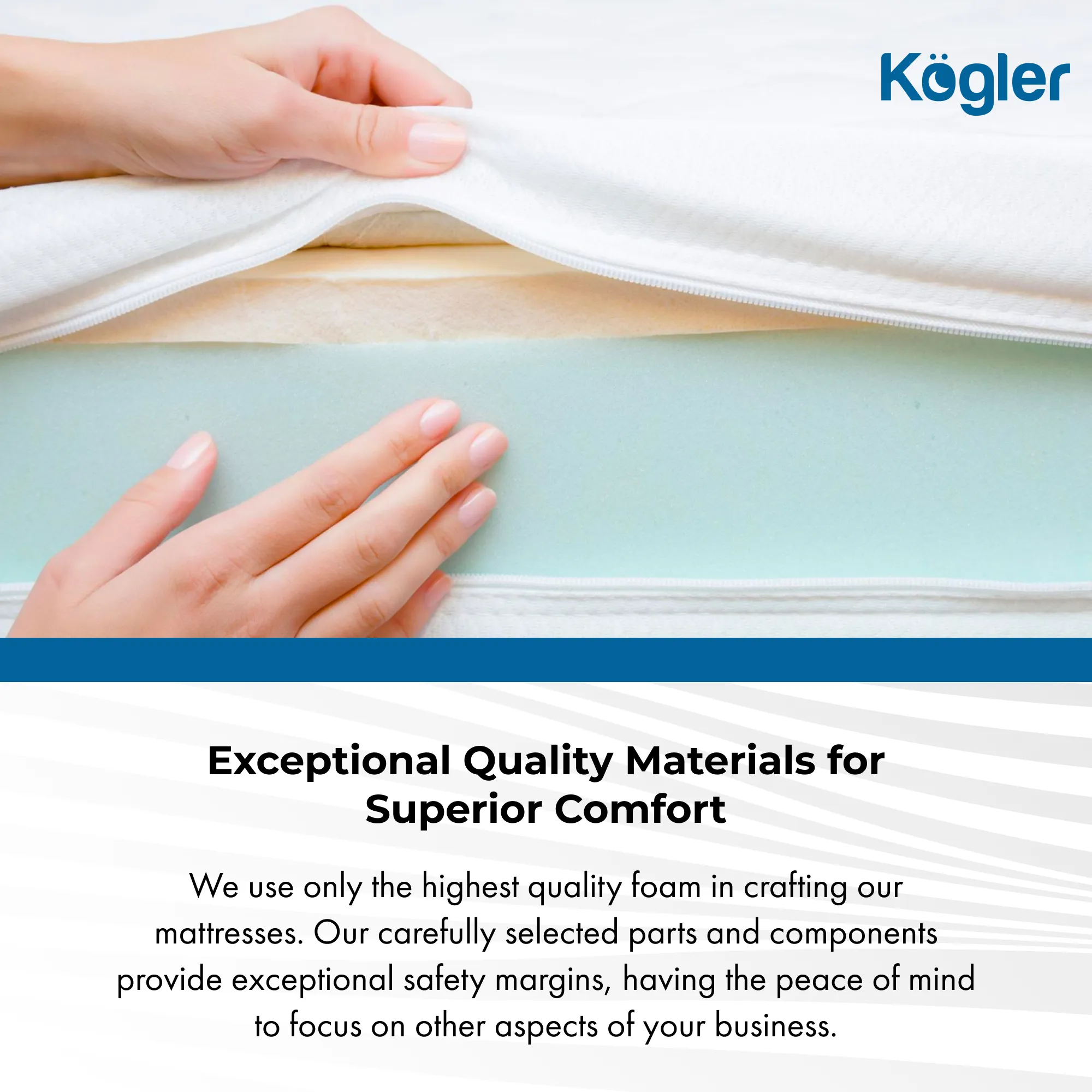Water Resistant Foam Mattress - Navy - Image 7