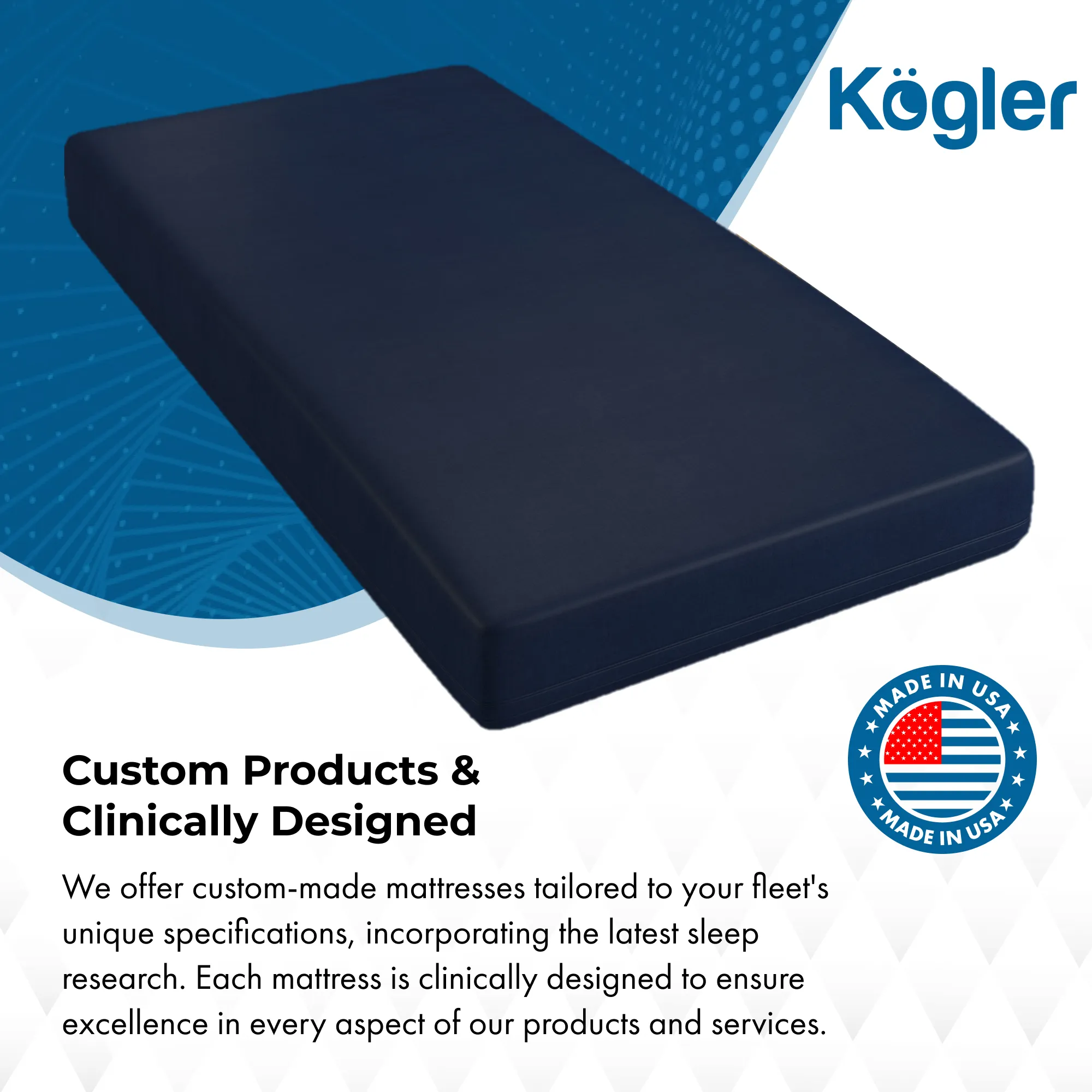 Water Resistant Foam Mattress - Navy - Image 2